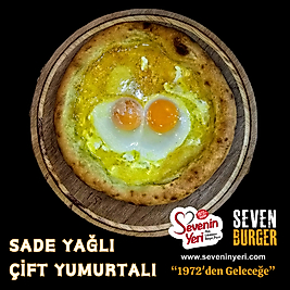 Sade Yağlı Çift Yumurtalı Pide