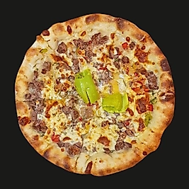 Kuşbaşılı - Kaşarlı Yuvarlak Pide